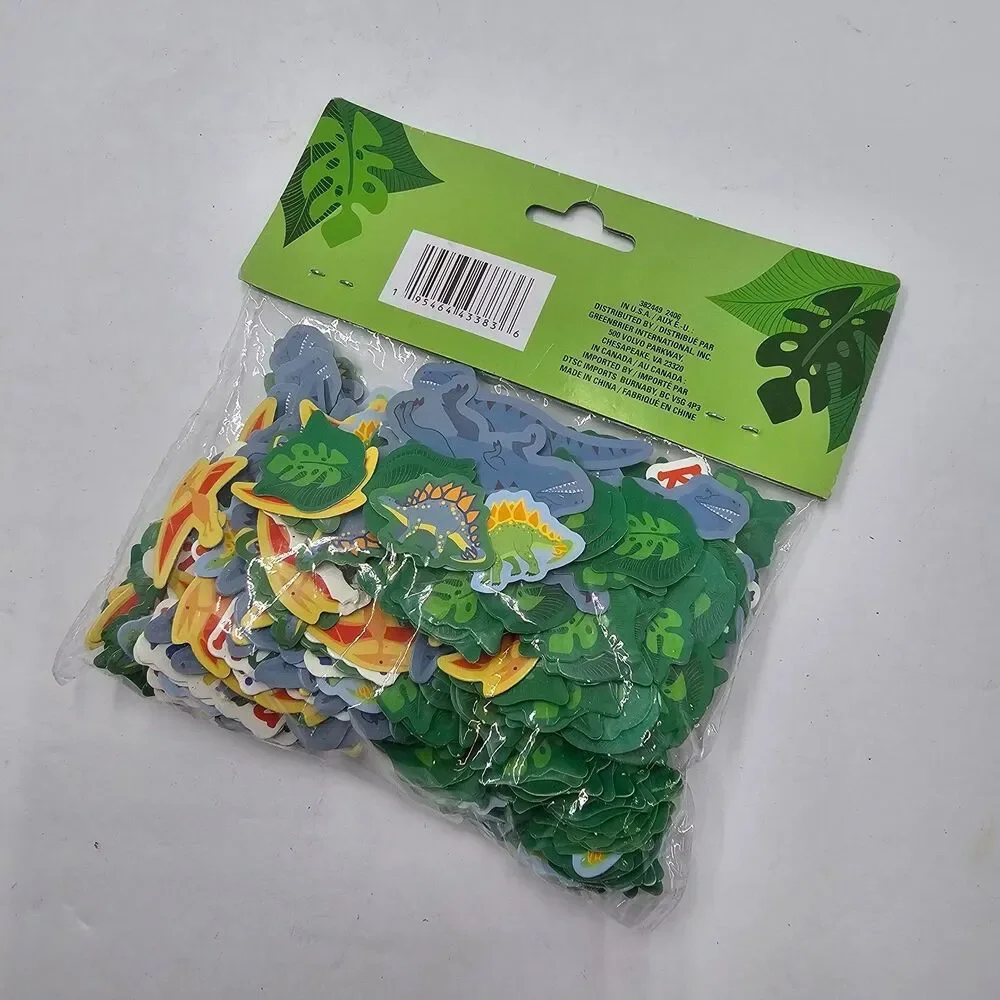 3pk Dinosaur ROAR Rain Forest Animals Confetti Baby Shower Party Decorations NEW